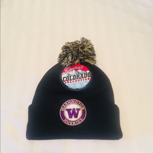 University of Washington knit with Pom.